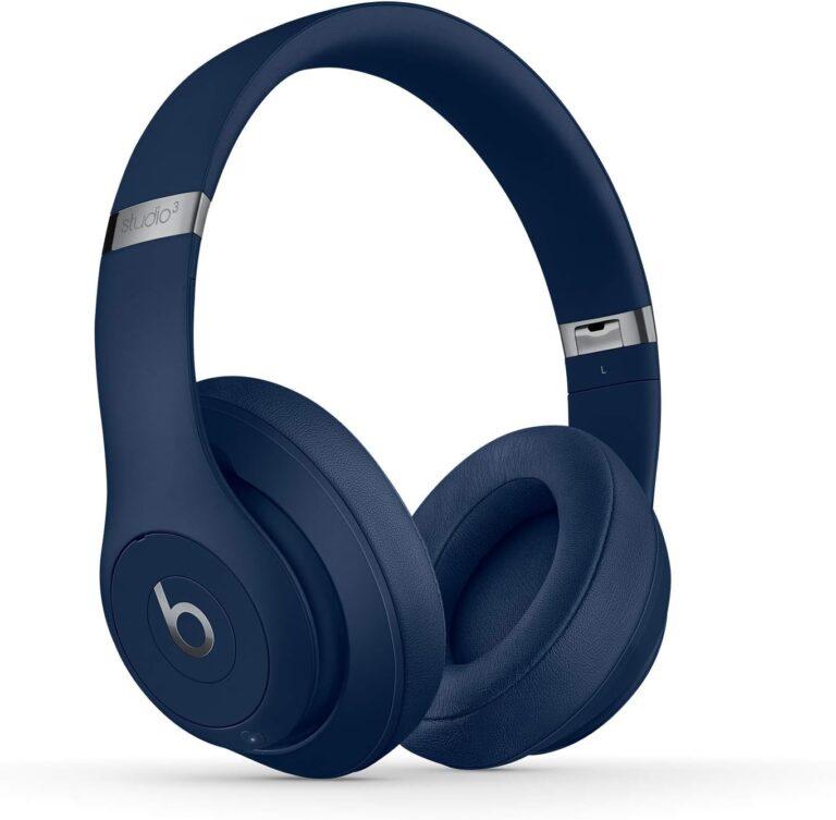 Image shows blue Beats headphones as part of Long-Haul Flight Tips for Ultimate Comfort, Rest, and Entertainment