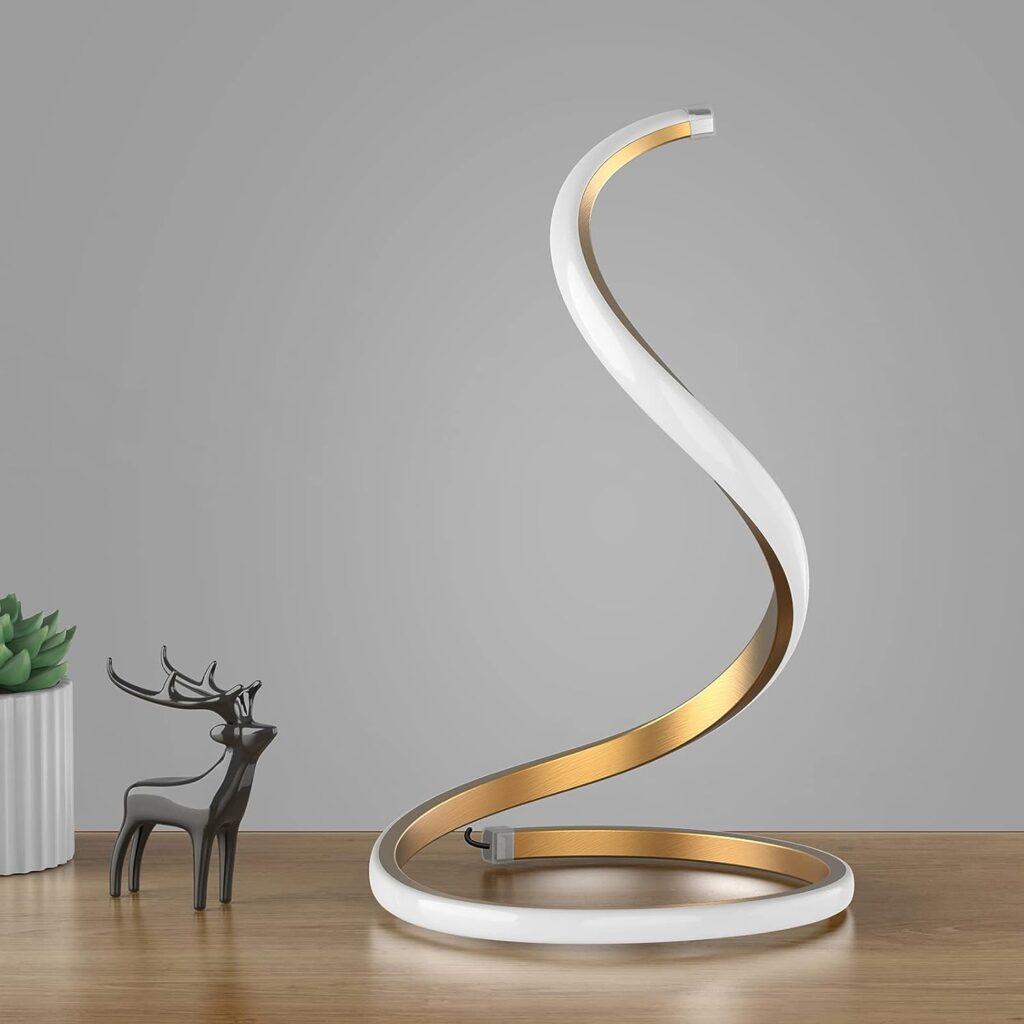 Style a shelf with a sleek table lamp