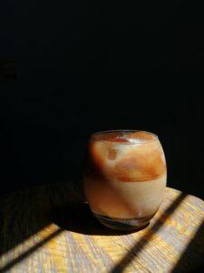 Image shows a creamy, spicy drink as part of the blog Five Autumnal Cocktails